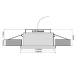 SSC-LUXon LED Einbaustrahler Ultraflach – 4W, Warmweiß 2700K, Schwenkbar, Alu Gebürstet, IP44, Für Decke & Wand