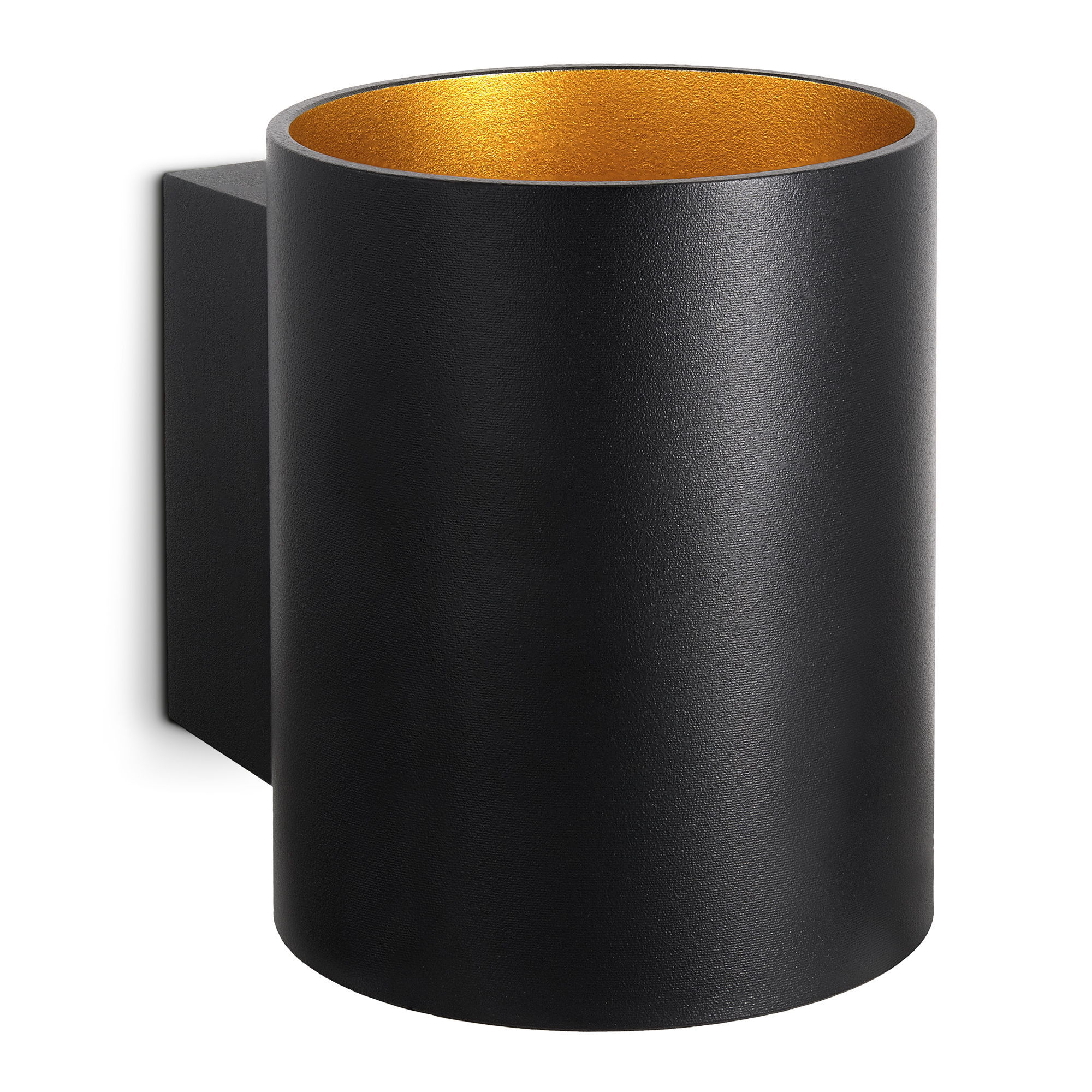 Hofstein UpDown Wandlampe Schwarz/gold – Moderner Flur- Und Wohnzimmerstrahler